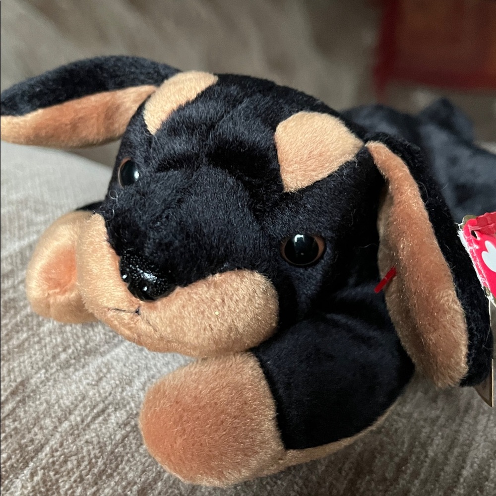 VTG TY Beanie Doby The Doberman Dog Retired Original Beanie Baby 1996